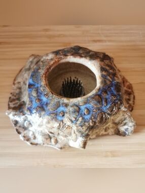 Japanese Ikebana Vase With Flower Frog